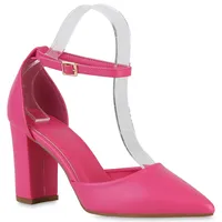 VAN HILL Spitze Pumps in Fuchsia