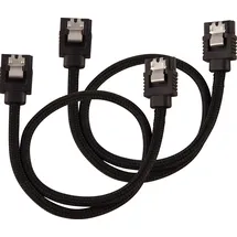 Corsair Premium Sleeved SATA 3 Kabel (6Gbps, 30 cm) Schwarz