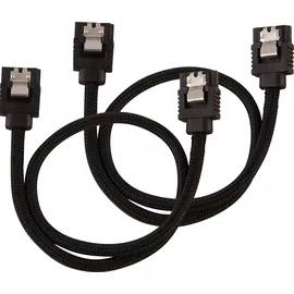 Corsair Premium Sleeved SATA 3 Kabel (6Gbps, 30 cm) Schwarz