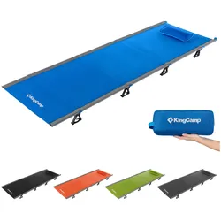 KINGCAMP Alu Feld Bett XL Outdoor Klick Klappbett Camping Liege Leicht 190x64 cm Farbe: orange