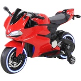 Actionbikes Motors Kindermotorrad 1299SS, Elektromotorrad, Soft-Start, LED-Leuchten, Soundmodul, Stoßdämpfer, 70 Watt (Rot)