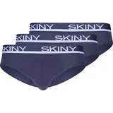 Skiny Skiny, Herren, Unterhosen, Slip Casual Figurbetont, Blau, (XL, 3er Pack)