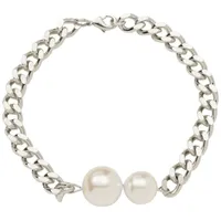 Gemshine Armband 'Zuchtperlen' Armbänder & Armreife Grau Damen