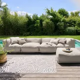 Oviala Modulares Ecksofa mit 2 Sesseln, 2 Ecken und 1 Sandhocker - Mixi