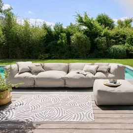 Oviala Modulares Ecksofa mit 2 Sesseln, 2 Ecken und 1 Sandhocker - Mixi