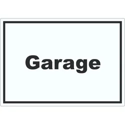 Garage Aufkleber mit Text Auto Stellplatz waagerecht A1 (594x841mm)