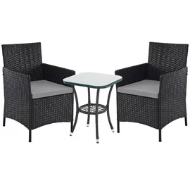 Svita Brooklyn Bistro Set 3-tlg. Schwarz