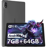 Tablet 10 Zoll, 7 GB RAM+ 64 GB ROM (1 TB TF), Kinder-Tablet 5060 mAh, Android 13 Tablet, 1280 x 800 HD+ & Dual-Kamera & & WiFi 6 & Bluetooth 5.0 - Grau