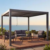 Mendler Pergola HWC-L46 3 x 4 m Grau