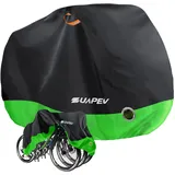 ZUAPEV Fahrradabdeckung für 2-3 Fahrräder Wasserdicht, Fahrradgarage Wetterfest Fahrrad Abdeckplane Polyester 210D Fahrradplane Regenschutz, Fahrrad Garage Outdoor Abdeckung Schutzhülle 208x112x110 cm