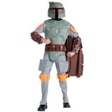 Rubie ́s Kostüm Star Wars - Boba Fett Kostüm für Kinder Basic, Mit gepolstertem Overall und Halbmaske zum berühmten Kopfgeldjäger grau 116