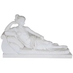 Casa Padrino Luxus Barock Marmor Skulptur Frau Weiß 160 cm