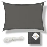Hanse hanSe® Marken Sonnensegel Sonnenschutz Schattensegel 2x4m Graphit