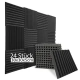 sunnypillow 24 Stück Akustikschaumstoff Akustikschaum 30 x 30 x 5cm - Schallschutzmatte zur effektiven Akustik Dämmung - Absorber Schalldämmung Wand, Schallschutz Schaumstoff, soundproof panels