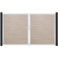 GroJa Tor 2-flg. Basicline Schmal Sheffield Oak EV1 306 cm x 180 cm DIN Links