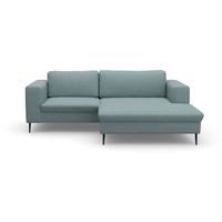 Ecksofa DOMO COLLECTION "Modica" Sofas Gr. B/H/T: 244 cm x 83 cm x 173 cm, Struktur fein, Recamiere rechts, grün (mint) Ecksofas