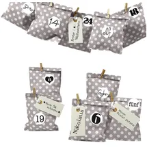 Frau WUNDERVoll® Frau WUNDERVoll DIY Adventskalender zum Befüllen Bescherung 13x16,5cm