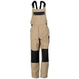 TMG Latzhose Arbeitshose Herren, Cargohose Berufsbekleidung | 46 | khaki/schwarz