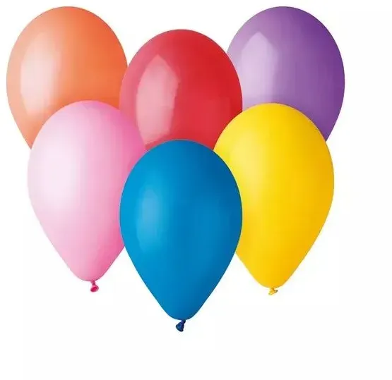 Set mit 10 farbigen Luftballons in Regenbogenfarben - 26 cm