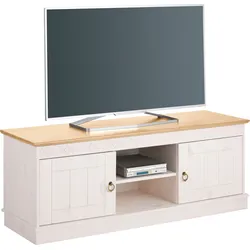 TV-Board HOME AFFAIRE "Indra", gelb (weiß, honig), B:120cm H:45cm T:40cm, Massivholz, Sideboards, wahlweise in 2 Breiten, Fernsehtisch
