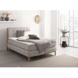 Boxspringbett OTTO PRODUCTS "Jelle", schwarz, B:161cm L:216cm, Komplettbetten, Boxspringbett, zertifizierte, recycelte Bezugsstoffe, verschiedene Ausführungen