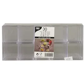 Papstar Starpak Fingerfood - Schalen, PS eckig 55 ml 4,7 cm x 4,2 cm x 4,2 cm glasklar