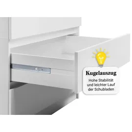 home collective Kleiderschrank 90x51x182 cm Weiß