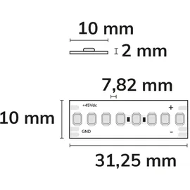 ISOLED LED Streifen HEQ918/940 6W warmweiß + neutralweiß 500 cm