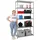 Proregal Schwerlastregal Stahl 250x100x50cm Grau 6 Fachböden
