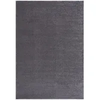 Carpet City Kurzflor-Teppich, Grau, Textil, Uni, Rechteckig, 120x160 cm,