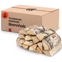 Onlydry Brennholz mit weniger als 18% Feuchtigkeit in 60L (25kg) Karton - Perfekt für Ofen, Feuerschale, Kamin, Kaminofen - Premium Qualität Kaminholz - Sauberes und trockenes Feuerholz mit Anzündset.
