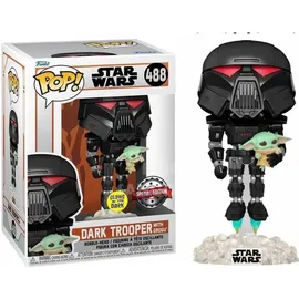 Funko Pop! Star Wars: Mandalorian - Dark Trooper with Grogu 488 EXM