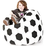 Sitting Point BeanBag Fussball XL weiß/schwarz