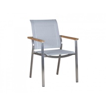 Zebra Infinity Stapelsessel 58,5 x 64,5 x 90,5 cm grau-braun