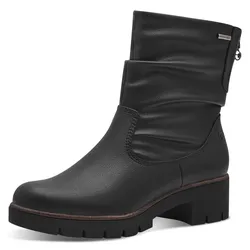 Winterstiefelette, Blockabsatz, Winterboots mit Falten am slouchy Schaft, Gr. 38, schwarz, , 56941534-38