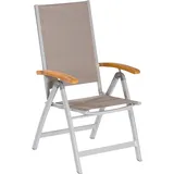 Merxx Naxos Klappsessel 68 x 58,5 x 110,5 cm grau klappbar