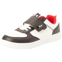 Fila C. Court CB Velcro Kids Sneaker, White-Black, 35 EU
