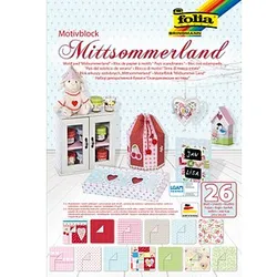folia Motivblock MITTSOMMER farbsortiert 270/80 g/qm 1 Block