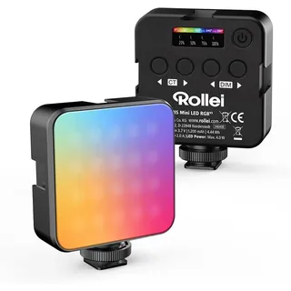 LED Videoleuchte, Rollei Lumis Mini RGB Kamera Licht 360 Farben 2500~9000K CRI 9