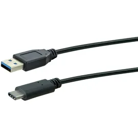 Schwaiger USB-C auf USB-A 1 m Schwarz