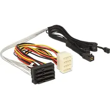 DeLock 83391 - 4x SAS-Buchse (SFF-8482), Molex 4pol Buchse] 1.00m Schwarz