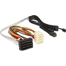 DeLock 83391 - 4x SAS-Buchse (SFF-8482), Molex 4pol Buchse] 1.00m Schwarz