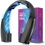 8000 mAh Tragbarer Nackenventilator, Batteriebetriebener Persönlicher Hals Ventilator, 360° Verstellbarer, 6-Geschwindigkeiten, USB Wiederaufladbar, für Büro/Gym/Reise, Geschenk für Frauen/Meränn