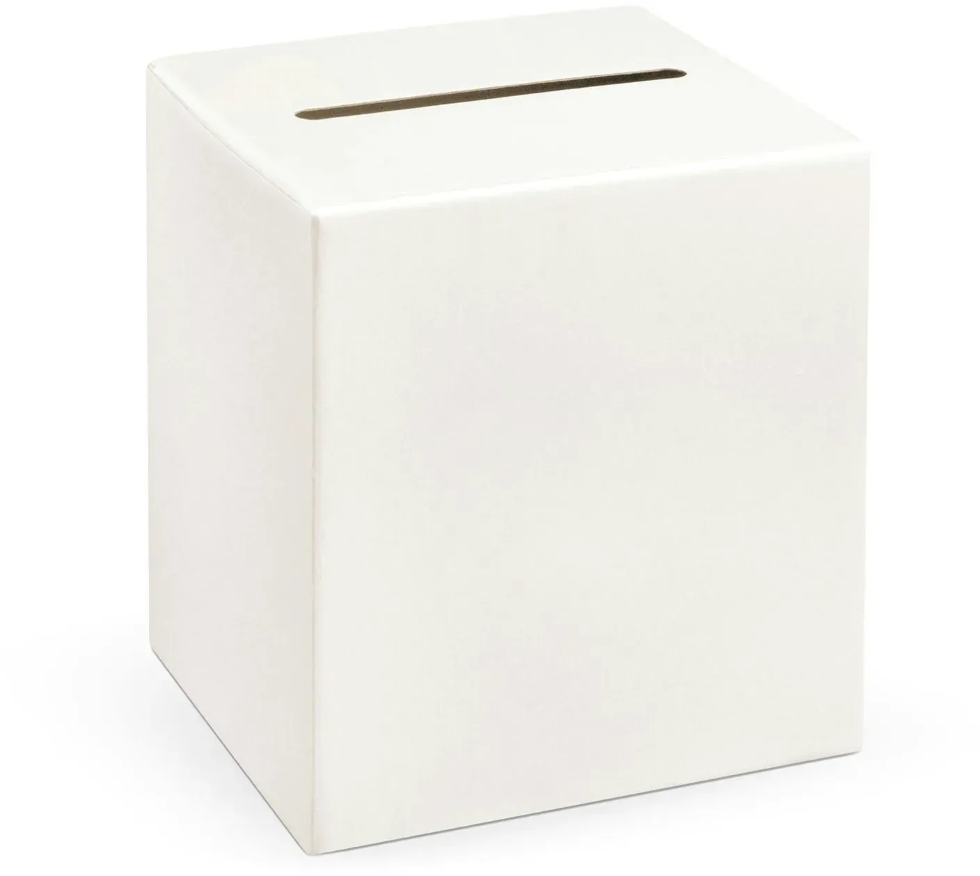 Kartenbox mit Schlitz 24x24cm Papier Geldbox für Geldgeschenke Hochzeitskarten Karten Briefbox Hochzeit Taufe Geburtstag Hochzeitsdeko Box Creme Weiß