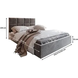 masseno Polsterbett, Schwarz, Holz, 140x200 cm, Schlafzimmer, Betten, Polsterbetten