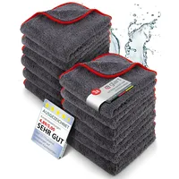 Glart 443TP4 Mikrofasertücher 12er Set Auto Poliertücher Waschset f.