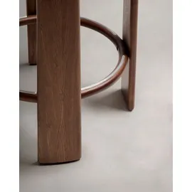 Kave Home 2er-Set Kave Home Barhocker Granite Stoff Braun