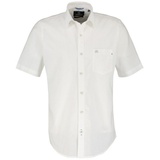 LERROS Unifarbenes Baumwoll-Leinenhemd » White - 3XL