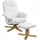 Idimex Relaxsessel Charly Textil 76 x 87 x 61 cm Weiß mit Hocker