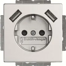 Busch-Jaeger USB-Steckdose 2x Silber 1 St.